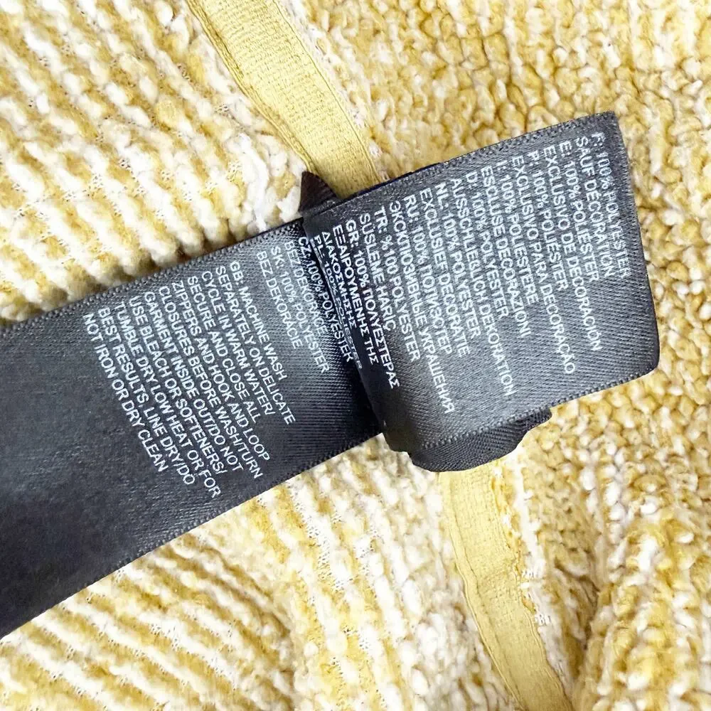 THE NORTH FACE | Osito Fleece‎ Full Zip Jacket Mustard Yellow Fuzzy | XL